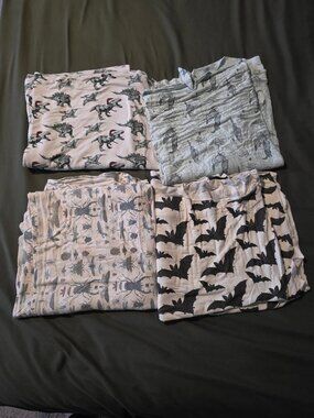 Lot of 4 Kate Quinn Swaddle Blankets, EUC-GUC